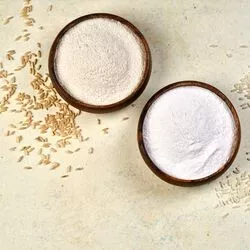Organic White and Brown Rice Flour Comparison